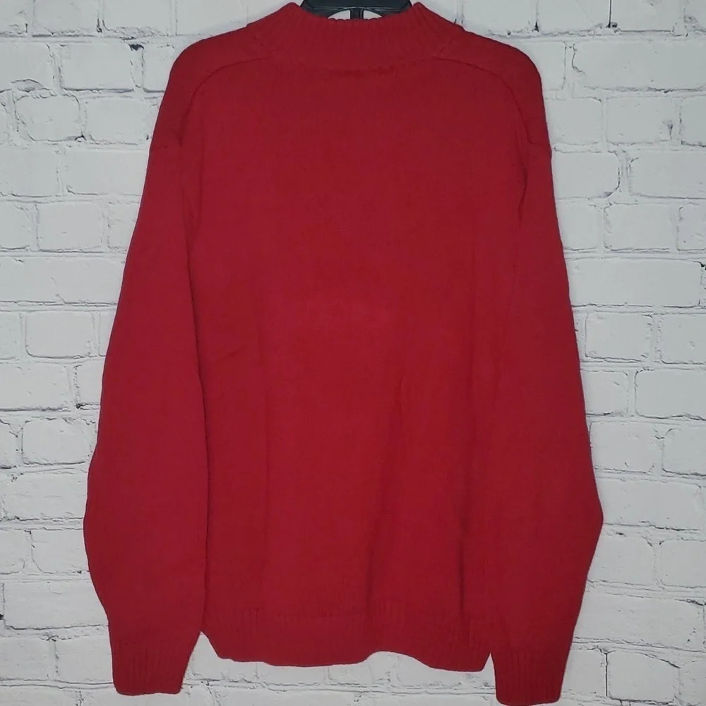 Chaps Winter Pullover Men Sweater with Reindeer and Snowflake, Ugly Sweater EUC - Picture 4 of 7